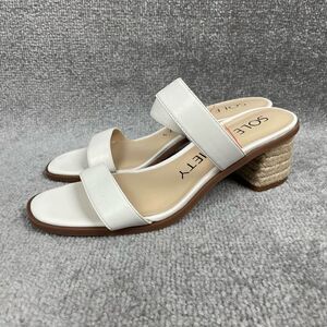 Sole Society Sandal Heel Womens Size 39 US 8.5 Lunespa Jute Wrapped Slip On